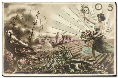 Cartes postales Fantaisie Annee 1904 1905 Labour Charrue