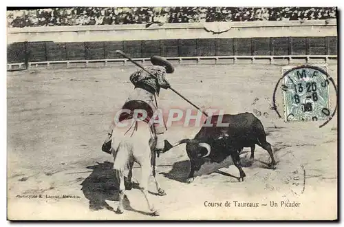 Ansichtskarte AK Corrida Course de Taureaux Un picador