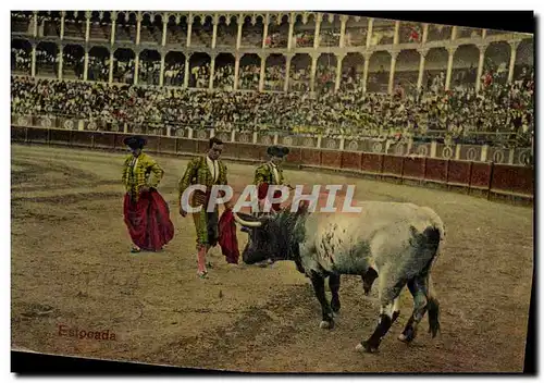 Ansichtskarte AK Corrida Course de Taureaux Estocada