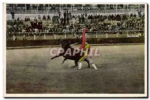 Cartes postales Corrida Course de Taureaux Pase de muleta