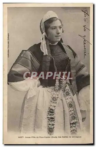 Cartes postales Folklore Jeune fille de Pont L&#39Abbe