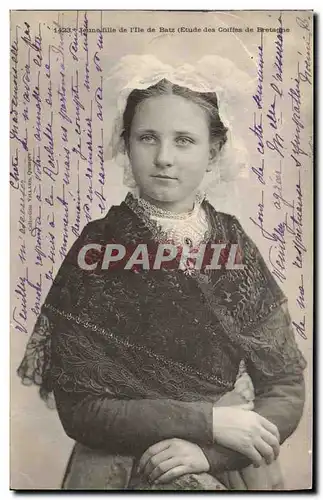 Cartes postales Folklore Jeune fille de l&#39Ile de Batz