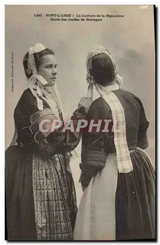 Cartes postales Folklore Pont L&#39Abbe La coiffure de la Bigoudenne