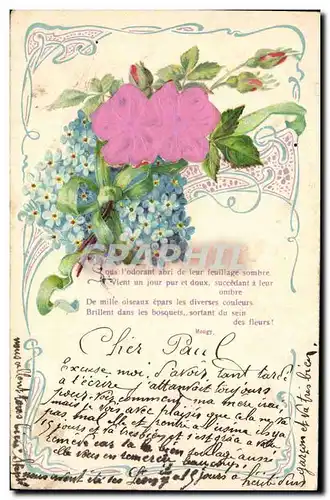 Cartes postales Fantaisie Fleurs