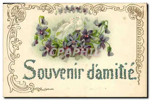 Cartes postales Fantaisie Fleurs Colombes