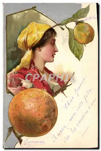Cartes postales Fantaisie Femme Fruit
