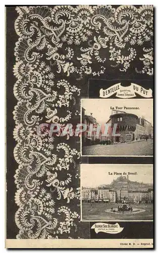 Cartes postales Dentelle du Puy La place de Breuil La Tour Pannessac