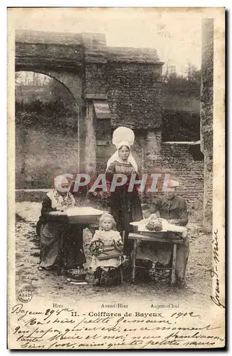 Cartes postales Dentelle Coiffures de Bayeux