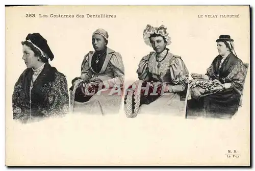 Cartes postales Dentelle Les costumes des dentellieres Le Velay