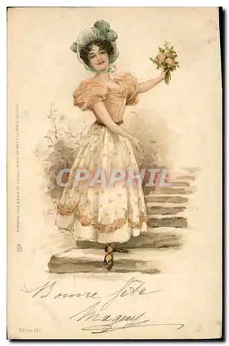 Cartes postales Fantaisie Illustrateur Femme