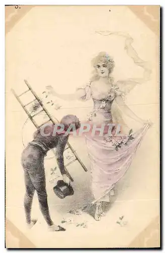 Cartes postales Fantaisie Illustrateur Femme Ramoneur