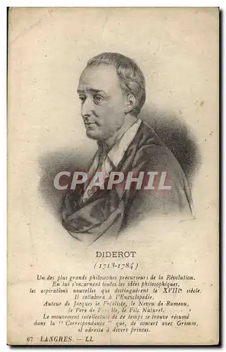 Cartes postales Diderot Philosophe