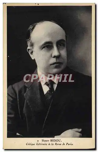 Cartes postales Henry Bidou Critique litteraire de la Revue de Paris