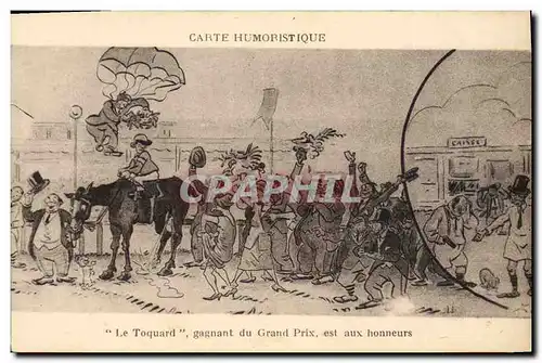 Cartes postales Equitation Hippisme Cheval Le toquard gagnant du Grand Prix est aux honneurs