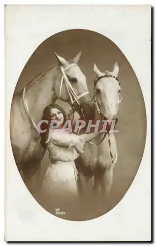 Cartes postales Equitation Hippisme Cheval Femme