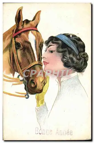 Cartes postales Equitation Hippisme Cheval Femme