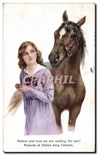 Cartes postales Equitation Hippisme Cheval Femme