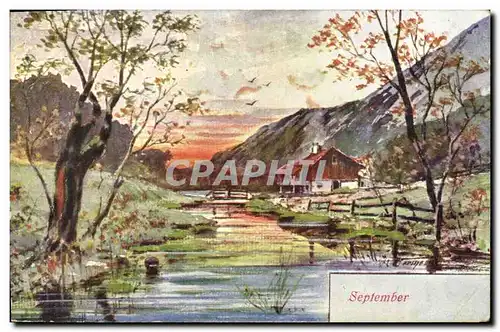 Cartes postales Fantaisie Mois September Septembre