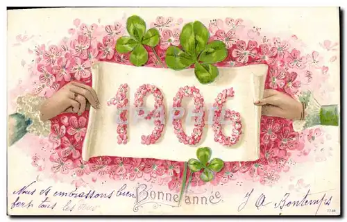 Cartes postales Fantaisie Annee 1906 Fleurs