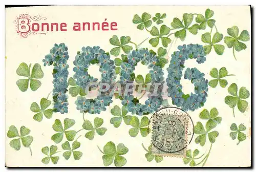 Cartes postales Fantaisie Annee 1906 Fleurs Trefles