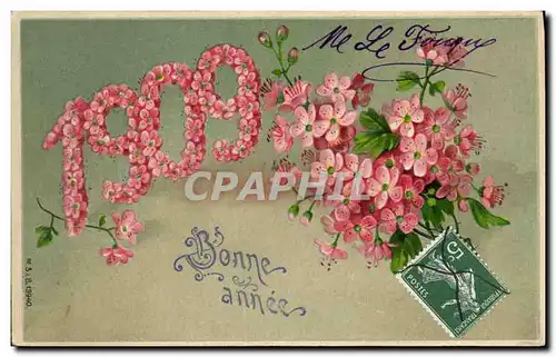 Cartes postales Fantaisie Annee 1909 Fleurs