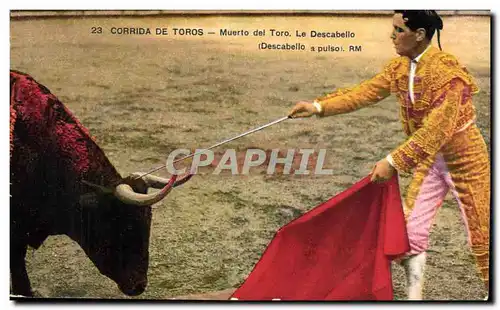 Cartes postales Corrida Course de Taureaux Corrida de Toros Muerto del Toro Le descabello
