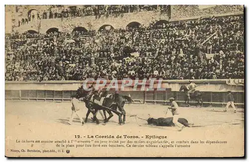 Ansichtskarte AK Corrida Course de Taureaux La Corrida de Toros Epilogue