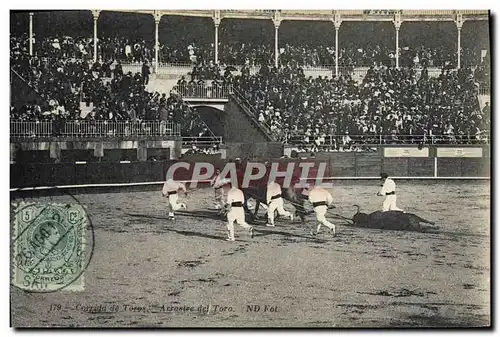 Cartes postales Corrida Course de Taureaux Corrida de Toros Arrastre del Toro
