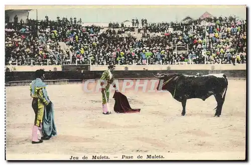 Cartes postales Corrida Course de Taureaux Jeu de muleta Pase de muleta