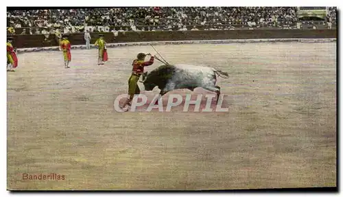 Cartes postales Corrida Course de Taureaux Banderillas