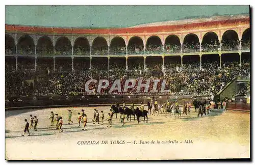 Ansichtskarte AK Corrida Course de Taureaux Paseo de la cuadrilla Corrida de Toros