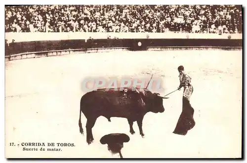 Cartes postales Corrida Course de Taureaux Suerte de matar