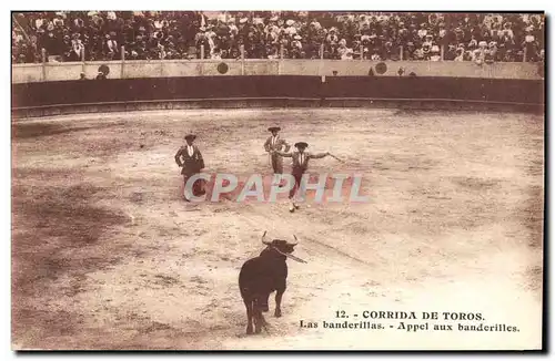 Cartes postales Corrida Course de Taureaux Les banderillas