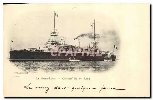 Cartes postales Bateau de Guerre Le St Louis Cuirasse de 1er rang