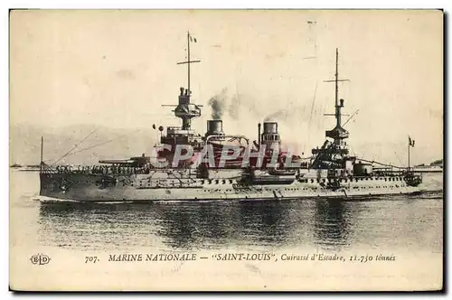 Cartes postales Bateau de Guerre Saint Louis Cuirasse d'escadre
