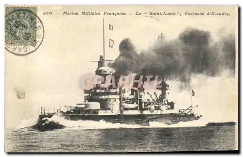 Cartes postales Bateau de Guerre Le Saint Louis Cuirasse d'escadre