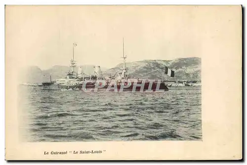 Cartes postales Bateau de Guerre Le cuirasse Le Saint louis