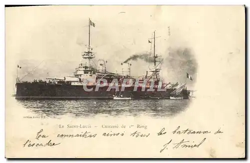 Cartes postales Bateau de Guerre Le Saint louis Cuirasse de 1er rang