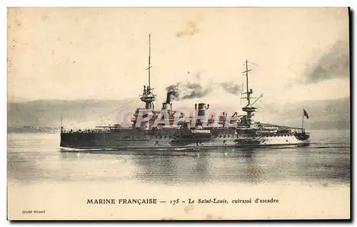 Cartes postales Bateau de Guerre Le Saint Louis Cuirasse d&#39escadre