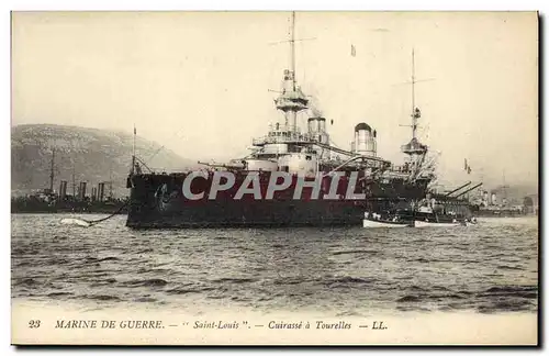 Cartes postales Bateau de Guerre Saint Louis Cuirasse a tourelles