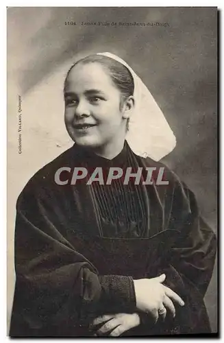 Cartes postales Folklore Jeune fille de Saint Jean du Doigt