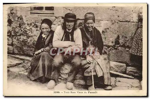 Cartes postales Folklore Trois bons vieux du Faouet