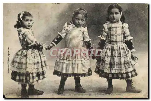 Ansichtskarte AK Folklore Enfants de Quengat Environs de Quimper