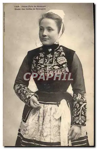 Cartes postales Folklore Jeune fille de Quimper