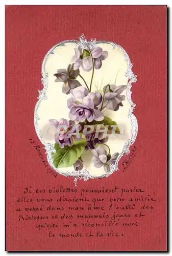 Cartes postales Fantaisie Fleurs