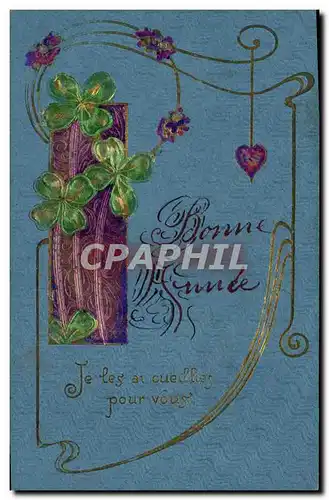 Cartes postales Fantaisie Fleurs Trefles