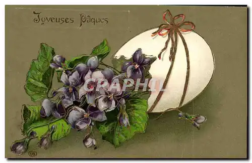 Cartes postales Fantaisie Fleurs Oeufs