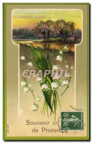 Cartes postales Fantaisie Fleurs Muguet