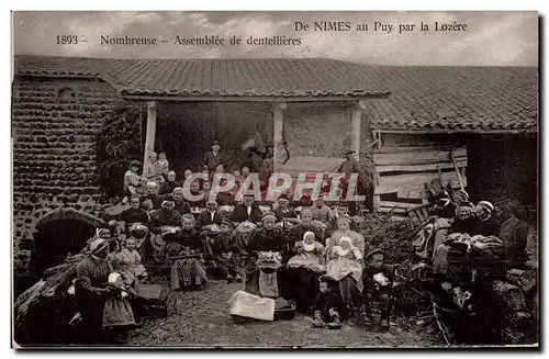 Ansichtskarte AK Folklore Dentelle Dentelliere De Nimes au Puy par la Lozere Nombreuse assemblee de dentellieres