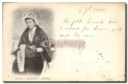 Cartes postales Folklore Dentelle Dentelliere Le Puy